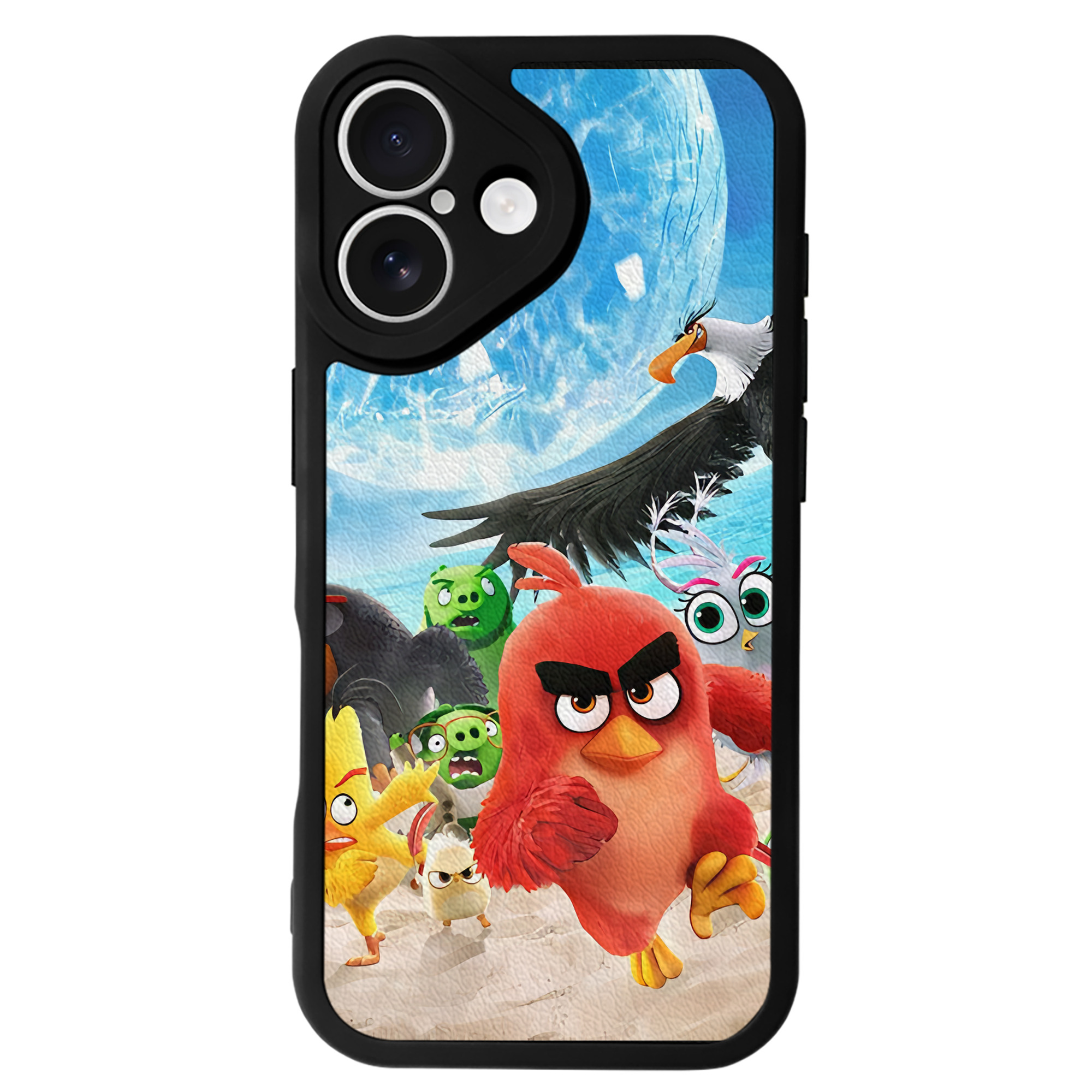 （画像用） Angry Birds アングリーバード 【iPhone 16シリーズ対応】シリコンスマホケース（レザー調） 材質：シリコン